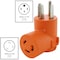 Ac Works Plug Adapter, L6-30R, 14-50P, L6-30P, 14-50P, 0 ft., Orange AD1450L630 - alternate 3